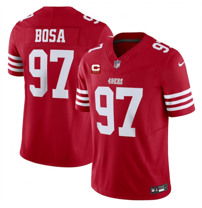 Men's San Francisco 49ers #97 Nick Bosa Red 2025 F.U.S.E. With 3-Star C Vapor Untouchable Limited Stitched Football Jersey