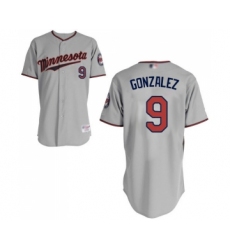 Men's Minnesota Twins #9 Marwin Gonzalez Replica Grey Road Cool Base Baseball Jersey
