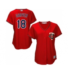 Women's Minnesota Twins #18 Mitch Garver Replica Scarlet Alternate Cool Base Baseball Jersey