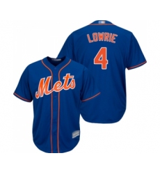 Men's New York Mets #4 Jed Lowrie Replica Royal Blue Alternate Home Cool Base Baseball Jersey