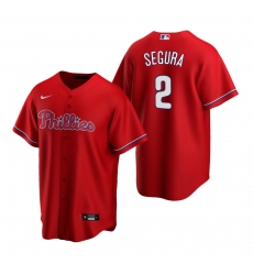 Men's Nike Philadelphia Phillies #2 Jean Segura Red Alternate Stitched Baseball Jersey