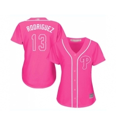 Women's Philadelphia Phillies #13 Sean Rodriguez Replica Pink Fashion Cool Base Baseball Jersey