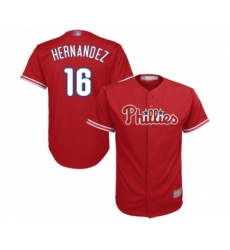 Men's Philadelphia Phillies #16 Cesar Hernandez Replica Red Alternate Cool Base Baseball Jersey