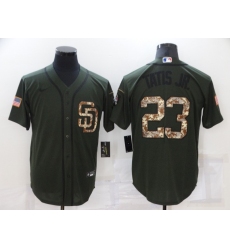 Men's Nike San Diego Padres #23 Fernando Tatis Jr.Green Game Salute to Service Baseball Jersey