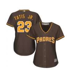 Women's San Diego Padres #23 Fernando Tatis Jr. Replica Brown Alternate Cool Base Baseball Jersey