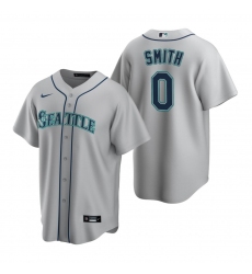 Men's Nike Seattle Mariners #0 Mallex Smith Gray Road Stitched Baseball Jersey