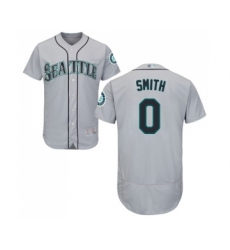 Men's Seattle Mariners #0 Mallex Smith Grey Road Flex Base Authentic Collection Baseball Jersey