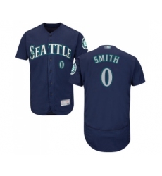 Men's Seattle Mariners #0 Mallex Smith Navy Blue Alternate Flex Base Authentic Collection Baseball Jersey