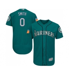 Men's Seattle Mariners #0 Mallex Smith Teal Green Alternate Flex Base Authentic Collection Baseball Jersey