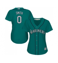 Women's Seattle Mariners #0 Mallex Smith Replica Teal Green Alternate Cool Base Baseball Jersey