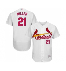 Men's St. Louis Cardinals #21 Andrew Miller White Home Flex Base Authentic Collection Baseball Jersey
