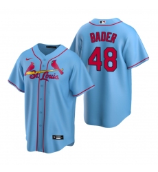 Men's Nike St. Louis Cardinals #48 Harrison Bader Light Blue Alternate Stitched Baseball Jersey