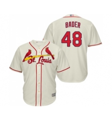 Youth St. Louis Cardinals #48 Harrison Bader Replica Cream Alternate Cool Base Baseball Jersey