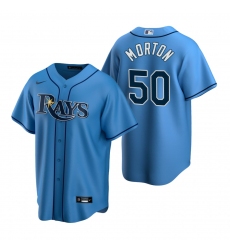 Men's Nike Tampa Bay Rays #50 Charlie Morton Light Blue Alternate Stitched Baseball Jersey