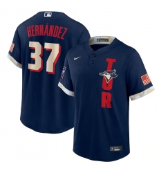 Men's Toronto Blue Jays #37 Teoscar Hernández Nike Navy 2021 MLB All-Star Game Replica Player Jersey