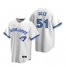 Men's Nike Toronto Blue Jays #51 Ken Giles White Cooperstown Collection Home Stitched Baseball Jersey