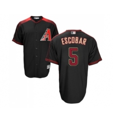 Men's Arizona Diamondbacks #5 Eduardo Escobar Replica Black  Brick Alternate Home Cool Base Baseball Jersey