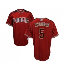 Men's Arizona Diamondbacks #5 Eduardo Escobar Replica Red Brick Alternate Cool Base Baseball Jersey