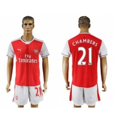 Arsenal #21 Chambers Home Soccer Club Jersey