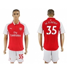 Arsenal #35 M.Elneny Home Soccer Club Jersey