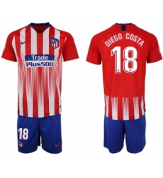 Atletico Madrid #18 Diego Costa Home Soccer Club Jersey