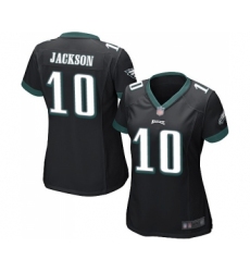 Women's Philadelphia Eagles #10 DeSean Jackson Game Black Alternate Football Jersey