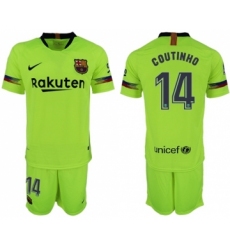 Barcelona #14 Coutinho Away Soccer Club Jersey