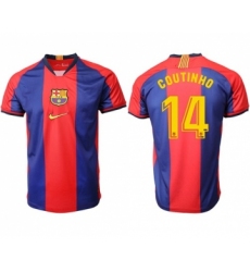 Barcelona #14 Coutinho Home Soccer Club Jersey
