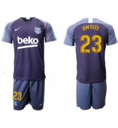 Barcelona #23 Umtiti Blue Soccer Club Jersey