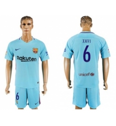 Barcelona #6 Xavi Away Soccer Club Jersey