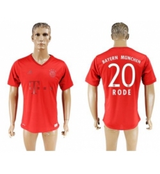 Bayern Munchen #20 Rode Marine Environmental Protection Home Soccer Club Jersey