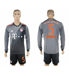 Bayern Munchen #5 Hummels Away Long Sleeves Soccer Club Jersey