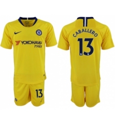 Chelsea #13 Caballero Away Soccer Club Jersey