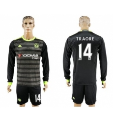 Chelsea #14 Traore Sec Away Long Sleeves Soccer Club Jersey