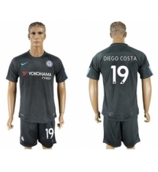 Chelsea #19 Diego Costa Black Soccer Club Jersey