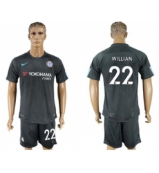 Chelsea #22 Willian Black Soccer Club Jersey