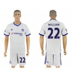 Chelsea #22 Willian White Soccer Club Jersey