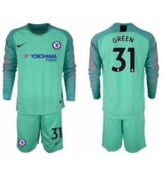 Chelsea #31 Green Goalkeeper Long Sleeves Soccer Club Jersey