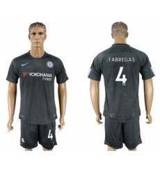 Chelsea #4 Fabregas Black Soccer Club Jersey