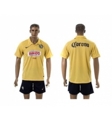 Club De Futbol America Blank Yellow Home Soccer Club Jersey