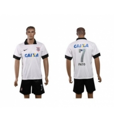 Corinthians #7 Pato White Home Soccer Club Jersey