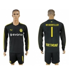 Dortmund #1 Weidenfeller Away Long Sleeves Soccer Club Jersey