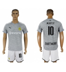 Dortmund #10 M.Gotze Grey Soccer Club Jersey