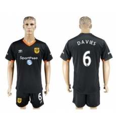 Hull City #6 Davies Away Soccer Club Jersey