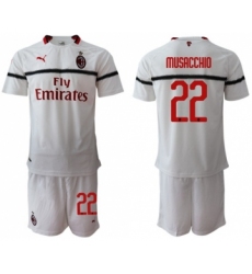 Inter Milan #15 Vidic White Away Soccer Club Jersey