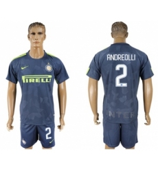 Inter Milan #2 Andreolli Sec Away Soccer Club Jersey