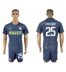 Inter Milan #25 Miranda Sec Away Soccer Club Jersey