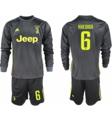 Juventus #6 Khedira Third Long Sleeves Soccer Club Jersey