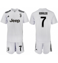 Juventus #7 Ronaldo White Soccer Club Jersey