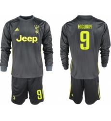 Juventus #9 Higuain Third Long Sleeves Soccer Club Jersey